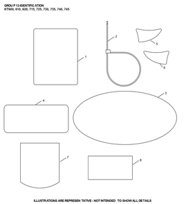 Kt735-3102 Identification Diagram and Parts List for KT735-3102  Cub Cadet Lawn Tractor